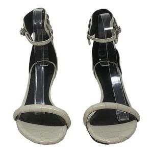 All Saints Evie Cream Leather Ankle Strap Sandal Heels size  39